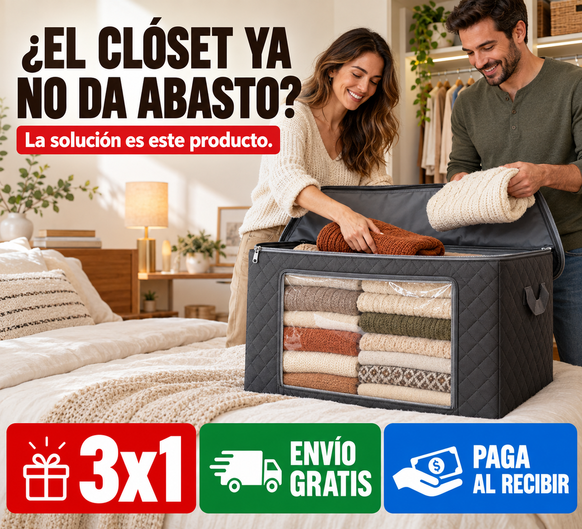 ClosetMax™ 3X1 — Elimina el caos de tu clóset